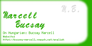 marcell bucsay business card